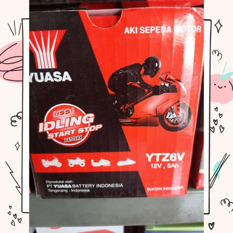 Promo aki motor satria fu 150 yuasa ytz6v GARANSI Diskon 2% di Seller
