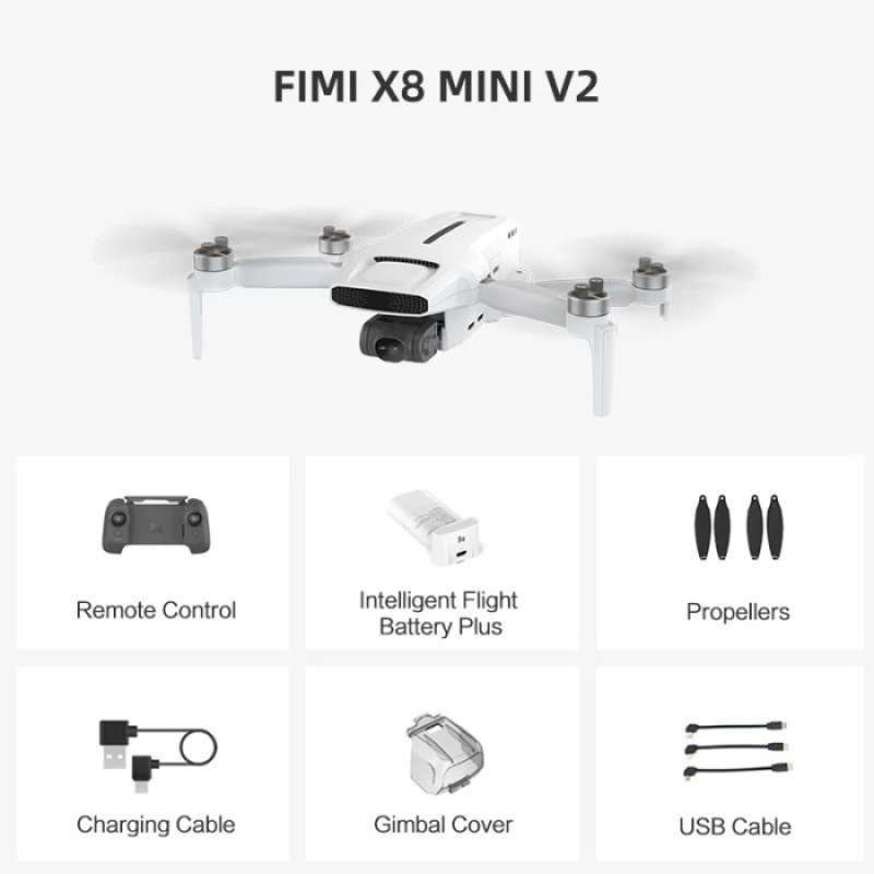 Promo Terbaru Drone Fimi X8 Mini V2 4K Gps 9Km 3-Axis Gimbal - Drone X 8 Mini V 2 Terbaik