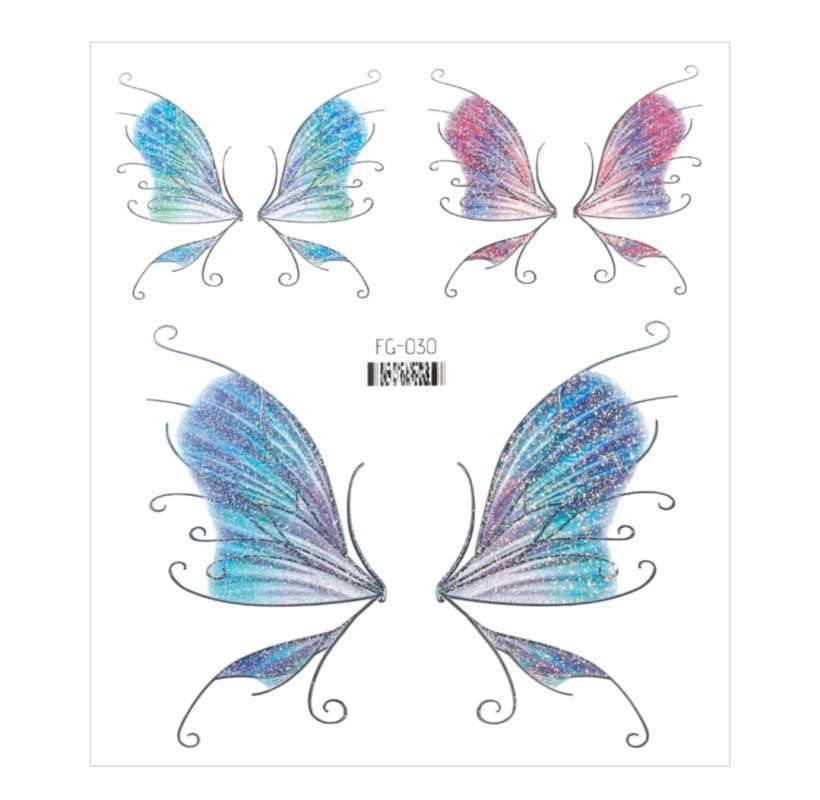 Promo Stiker Tato Wajah Bentuk Kupu-Kupu/Stiker Sayap Kupu-Kupu