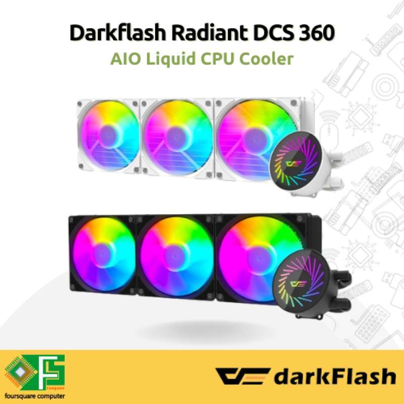 Jual Darkflash Radiant Dcs 360 Black & White | Aio Liquid Cooler Water ...