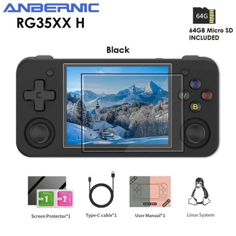 Jual Anbernic Rg35xx H 64gb Emulator Retro Game Handheld Console Black Di Seller Tokuniku