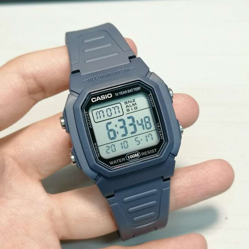 Casio Uniseks digitale wijzerplaat W-800H-2AVDF (D333), zwart, modern