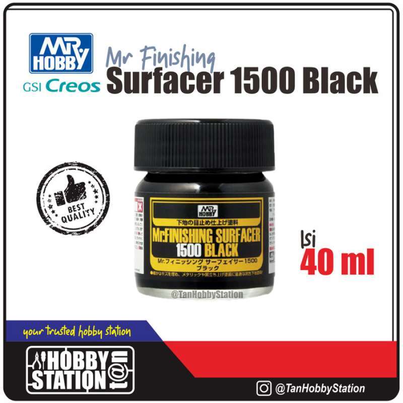 Promo Mr Finishing Surfacer 1500 Black - Gundam Model Kit Repaint Air