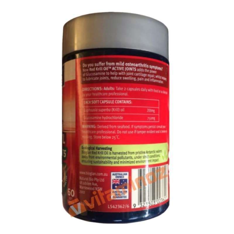 Promo Bioglan Red Krill Oil Active Joints 60 Soft Kapsul Diskon 33