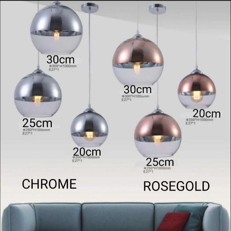 FL 1606 LAMPU GANTUNG KACA MIRROR MINIMALIS MODERN PILIH WARNA