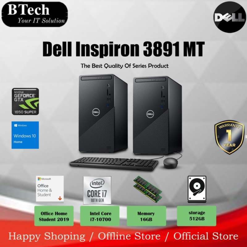 Promo Dell Inspiron 3891 Mt Core I7-10700f/16gb/512gb/dvdrw/vga ...