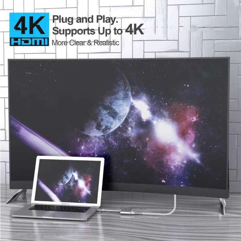 Linkey Kit Jual Linkey Video Adaptor 4 In 1 Usb Type C To Hdmi Vga Pd Charging 4k ...