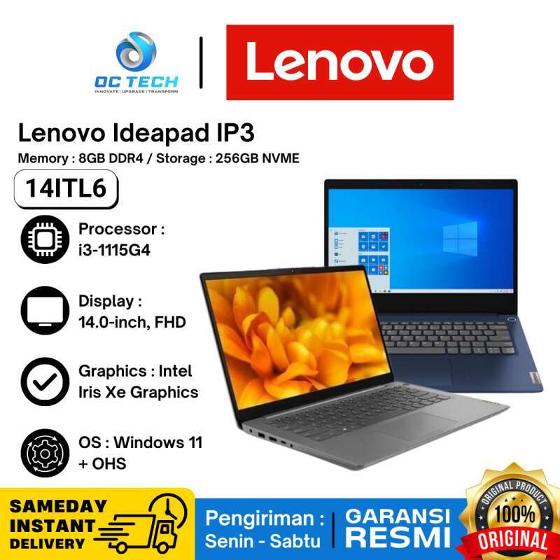 Laptop LENOVO IdeaPad SLIM IP3 14ITL6 i3-1115G4 8GB SSD 256GB NVME 14