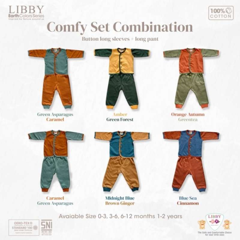 Promo Libby Earth Series Comfy Set Panjang Combination Diskon 23 Di