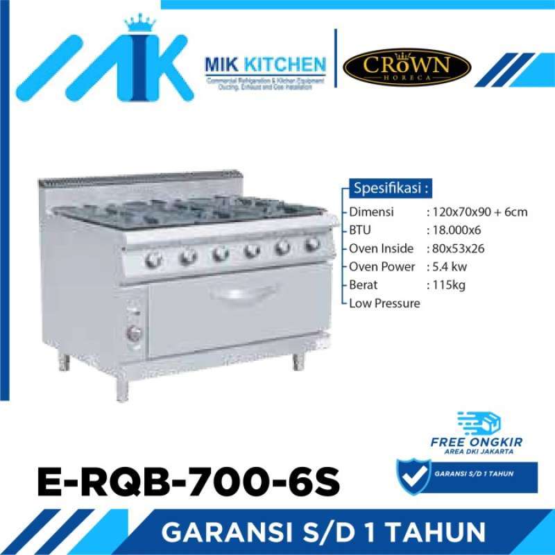 Jual Crown Gas Stove With Oven Erqb7006s / E Rqb 700 6s / Erqb7006s