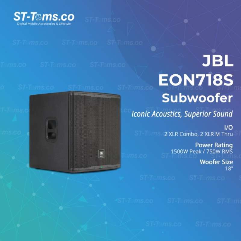 JBL EON718S EON 718S Subwoofer Speaker PA Active 18 inch RMS 750W
