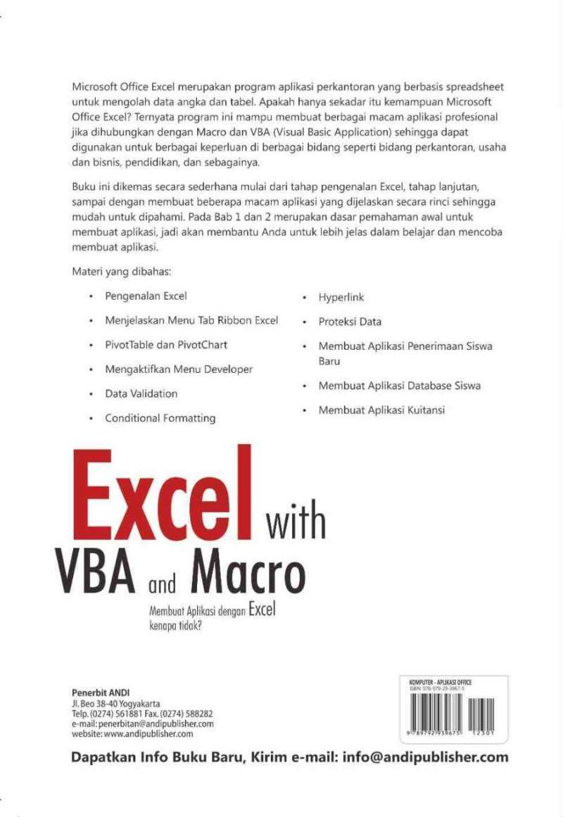 Jual excel with vba and macro membuat aplikasi dengan excel kenapa