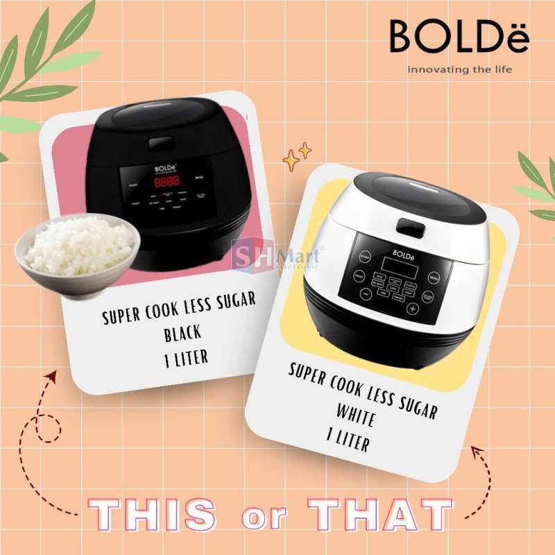 Super Rice Cooker Jual Rice Cooker Bolde Super Cook Less Sugar Kapasitas 1 Liter / Rice ...
