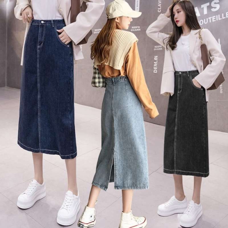 Promo Karakorea 6232 Suzy Denim Skirt rok Denim rok Kerja rok Jeans Wanita 6232 navy L 4xl 6232 navy Diskon 2 Di Seller Vioreen Store Cengkareng Barat Kota Jakarta Barat Blibli