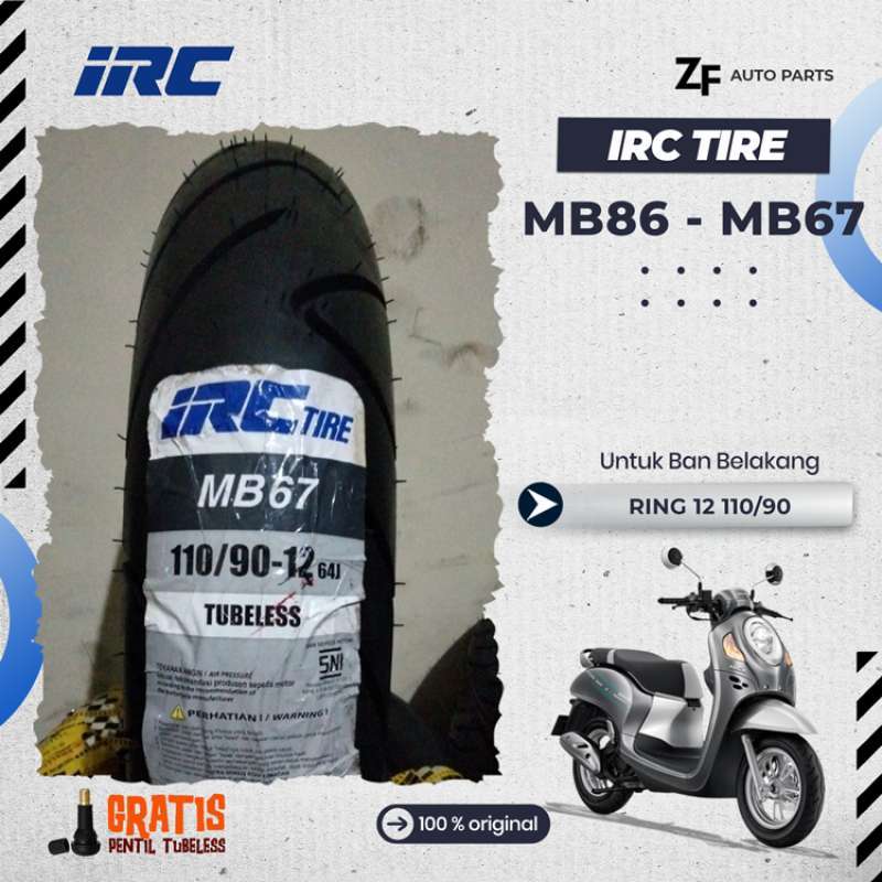 Promo Sepasang / Satuan Ban Motor Matic Ring 12 Irc Mb86 - Mb67 ...