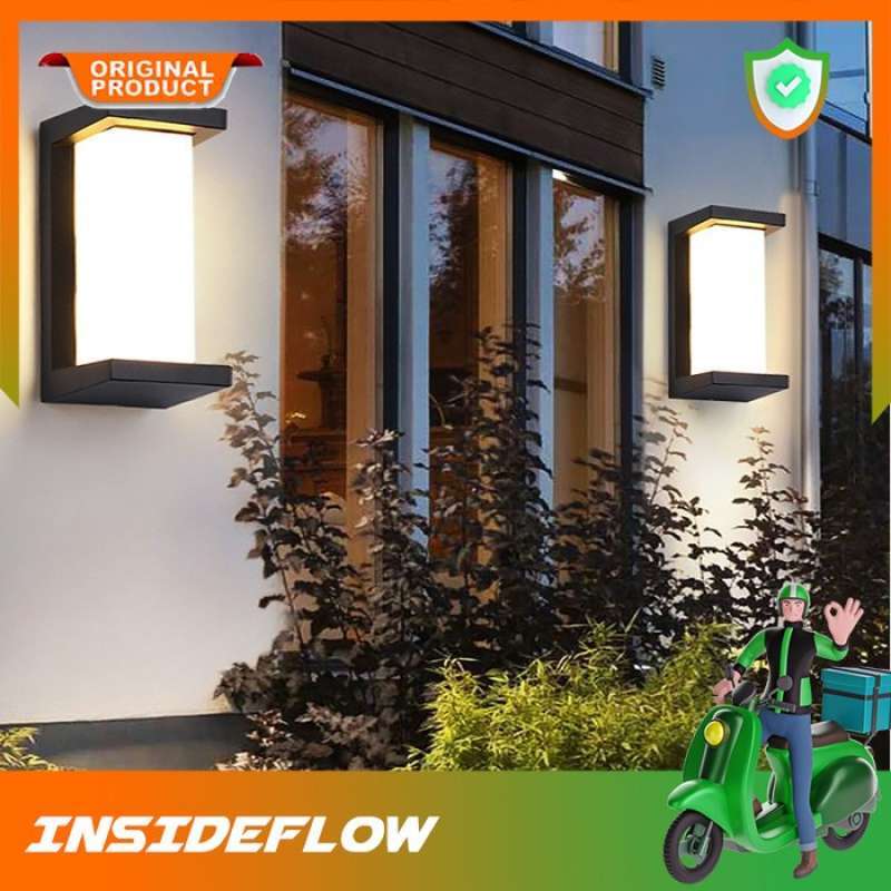 Promo Lampu Dinding Outdoor Pagar Led Tahan Air Minimalis Modern Warm