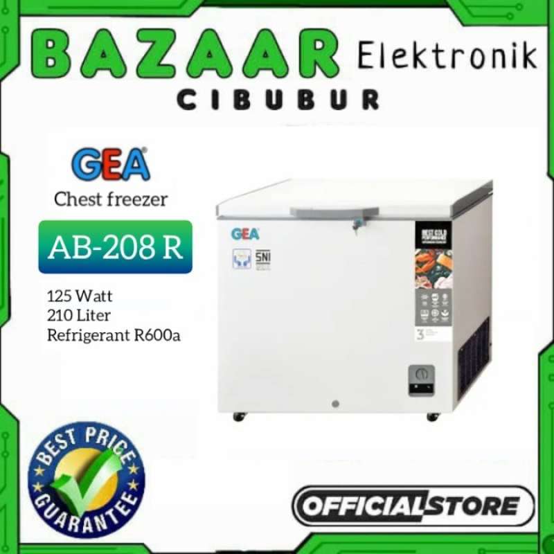 Promo Gea Chest Freezer Gea 200 Liter Ab208r Ab 208 R Ab 208r Box