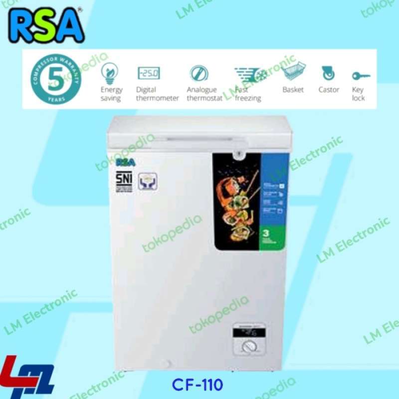 Freezer Rsa Inverter Promo Rsa Chest Freezer 96 Liter Cf110 / Cf 110 Diskon 23% Di Seller ...
