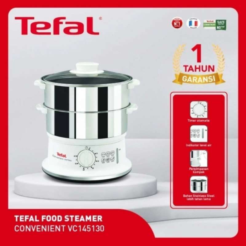 Jual Tefal Food Steamer Stainless Steel Convenient Series Vc145 Ori