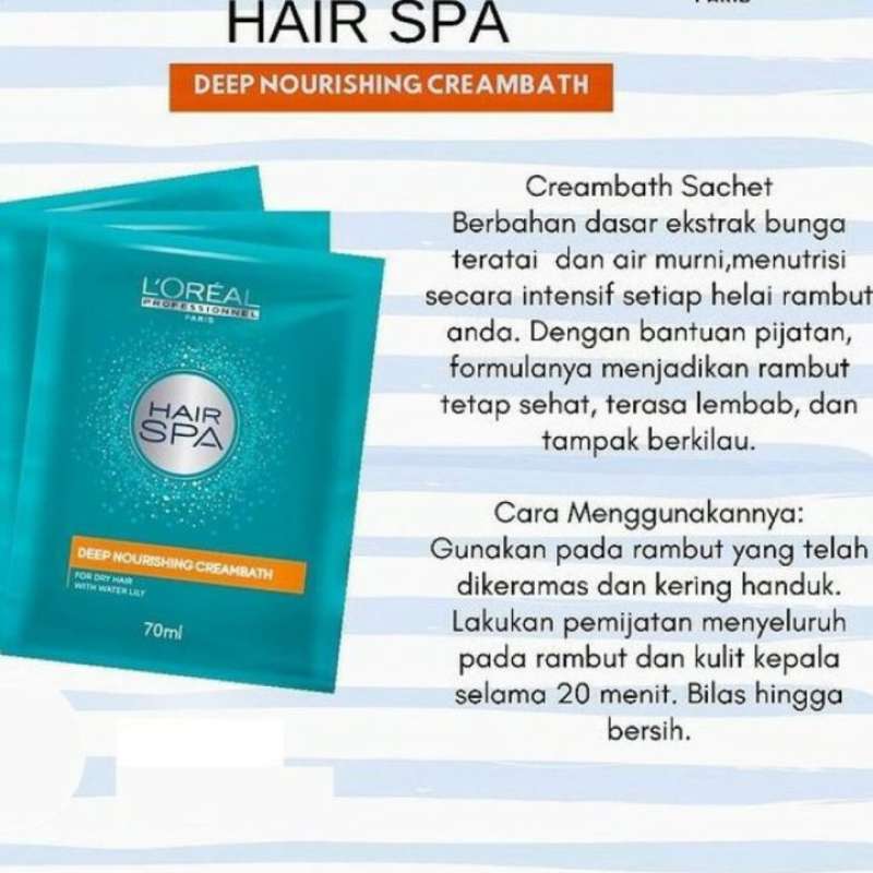 Promo Loreal Professionnel Hair Spa Creambath 70ml Diskon 22% Di Seller ...