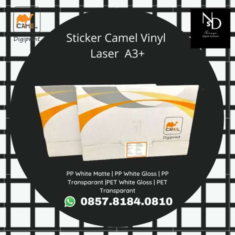 Promo Sticker Camel Vinyl Laser Stiker Label Digiprint Pp &amp; Pet - Pack ...