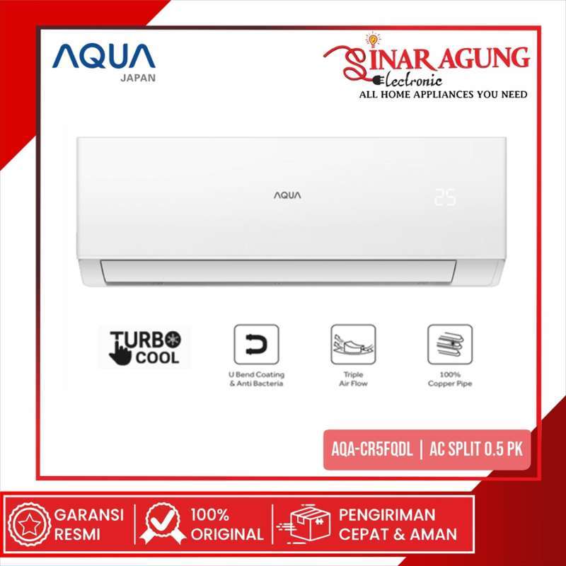 Promo Aqua Aqa-kcr5fqdl / Aqa-cr5fq Ac Split Standard Turbo Cool 1/2 Pk ...