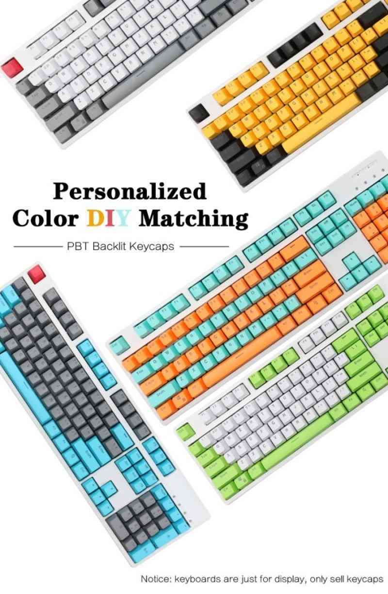Promo 100% Produk Ori Custom Backlit Keycaps Set | Pbt Doubleshot | Oem ...