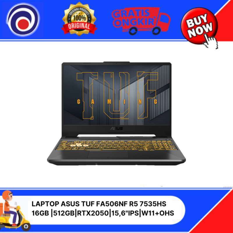 Jual Laptop Asus Tuf Fa506nf R5 7535hs|16gb |512gb|rtx2050|15,6ips|w11 ...