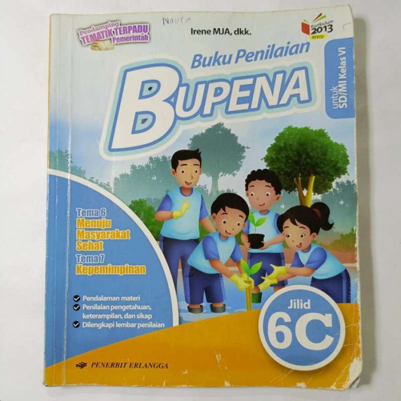 Jual Buku Bupena Tema 6 & Tema 7 Jilid 6c Untuk Sd/mi Kelas Vi Erlangga ...