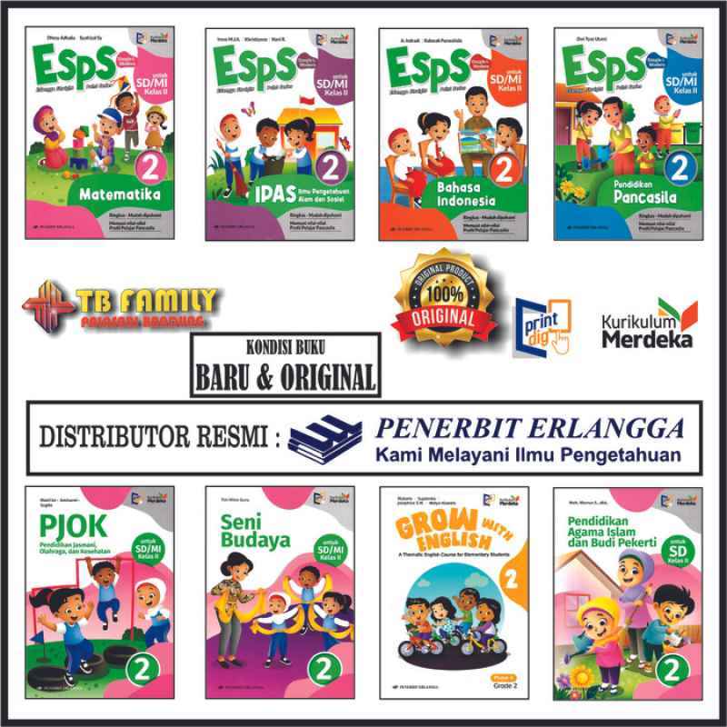 Jual Buku Paket Sd Kelas 2 Kurikulum Merdeka Penerbit Erlangga Di ...