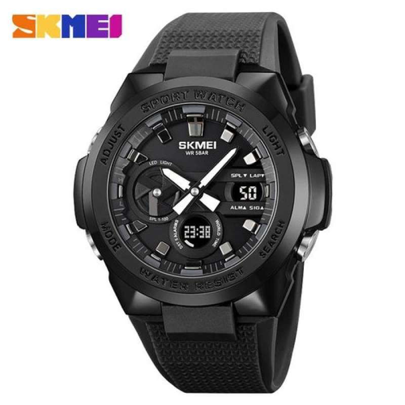Promo Jam Tangan Pria Digital Analog SKMEI 2105 Black Water Resist