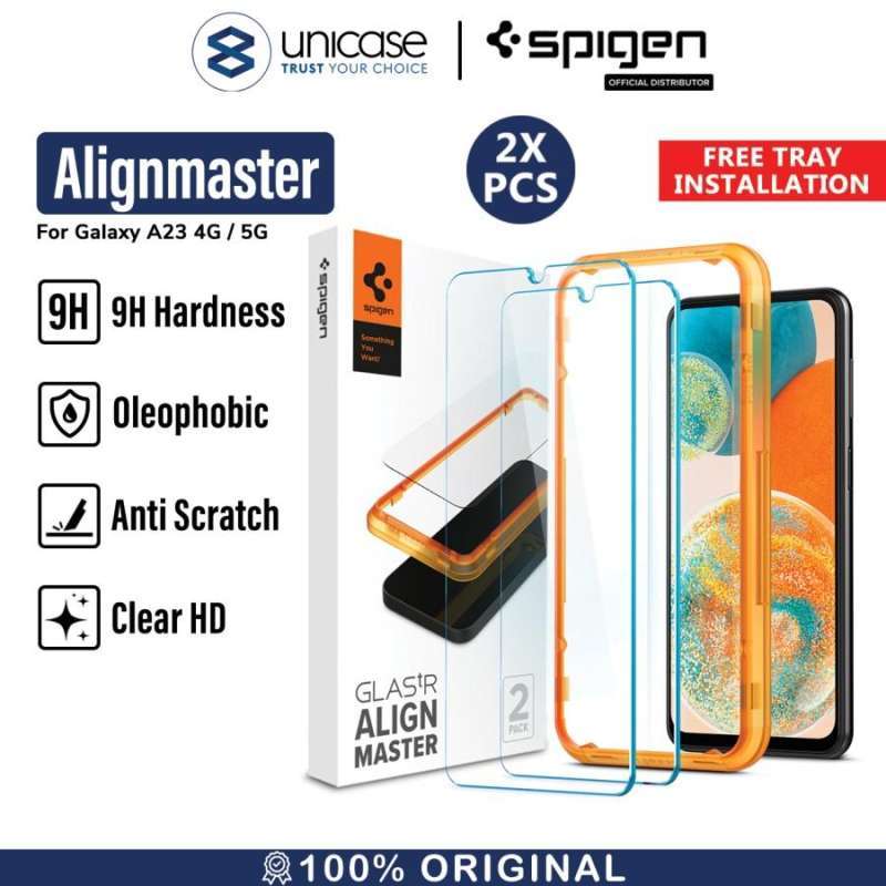 Tempered Glass Samsung Galaxy A23 4G/5G Spigen Alignmaster Clear 9H