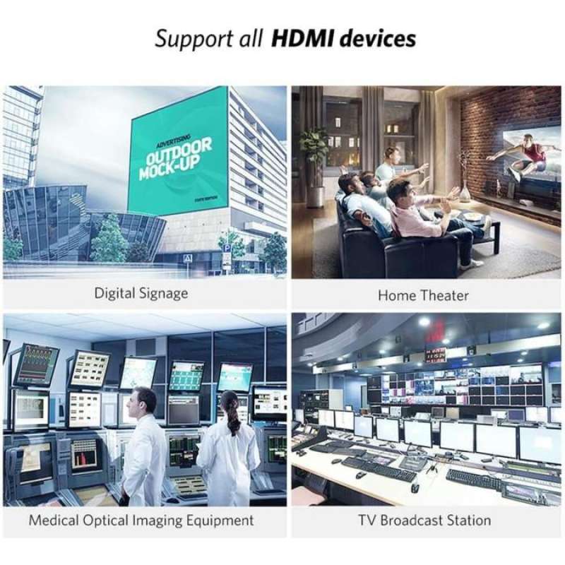 HDMI Extender Repeater Adapter UGREEN Amplifier Booster 1080P 60Hz 50M