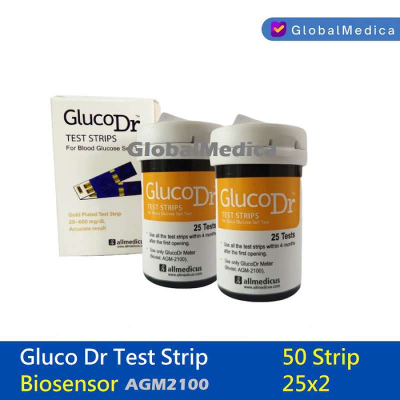 Jual Strip Gluco Dr Biosensor Isi 50 Agm2100 . Stik Gula Darah Di ...
