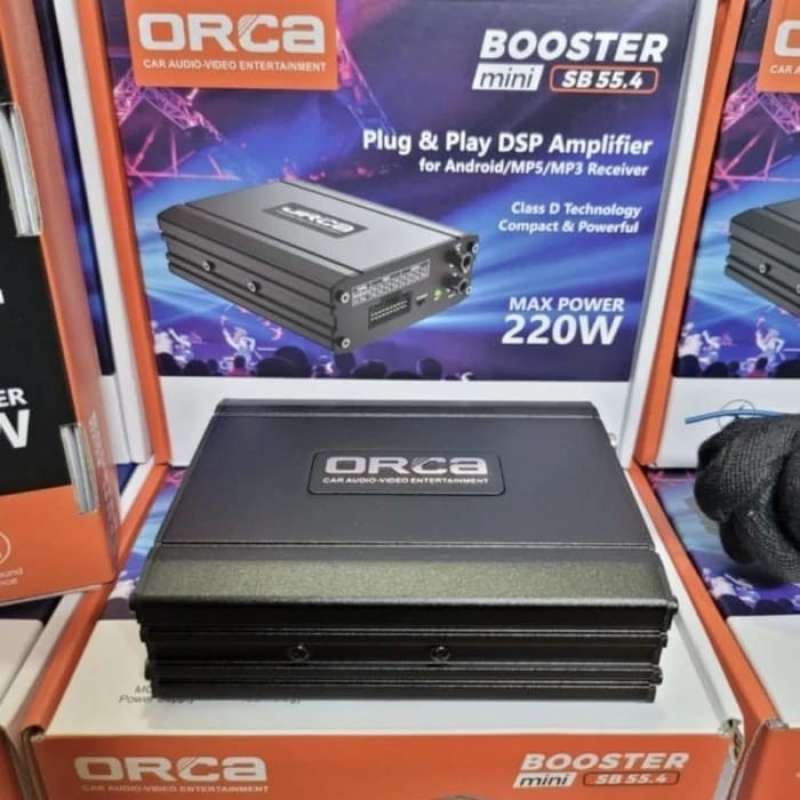 Jual Orca & Sound Booster Mini Dsp Sb 55.4 Plug & Play Dsp Amplifier ...