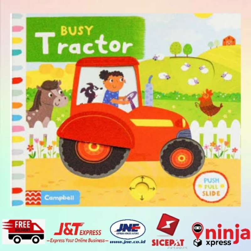 Promo Busy Tractor Campbell Busy Books Series Push Pull Slide Board ...