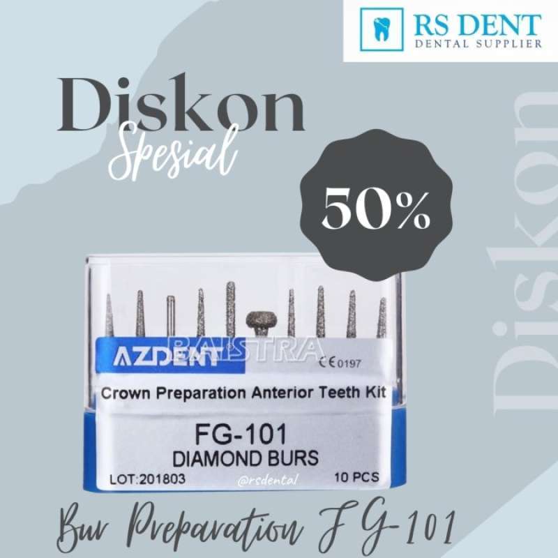 Fraises Diamant FG-112 Pour Préparation De Couronne Sur Dents Antérieures - Haute Vitesse, AZDENT