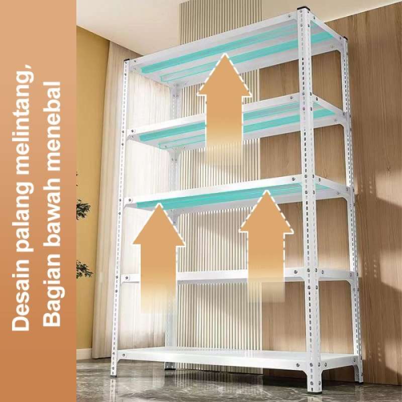 Jual Rak Besi Siku 5 Susun Tanpa Baut Serbaguna Botless Rack Stainless ...