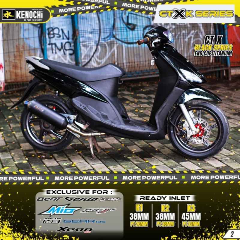Promo Knalpot Standar Racing Kenochi Type Ct-x Black Series For Mio ...