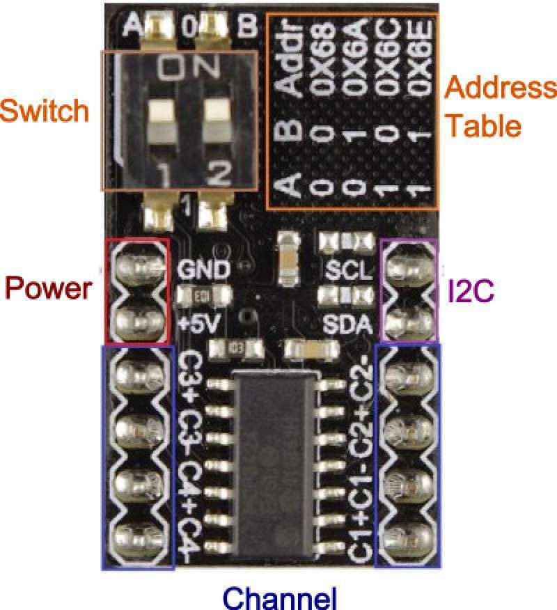 Modulo MCP3424 ADC I2C 4 Canali - Alta Precisione 18 Bit, Per Raspberry Pi E Arduino