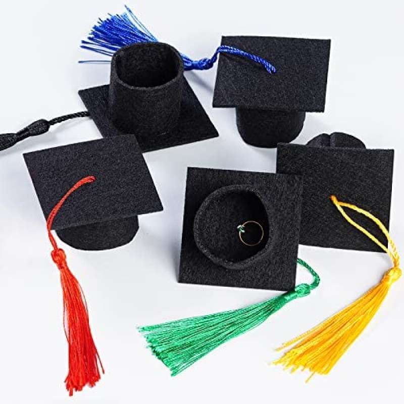 Jual 12pieces Mini Graduation Cap For Crafts Black Felt Graduation Hat ...