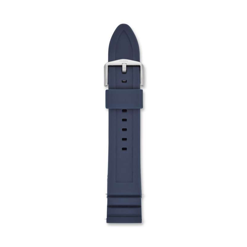 Jual Fossil Strap Bar Blue Silicone Jam Pria 22mm S221302 Di