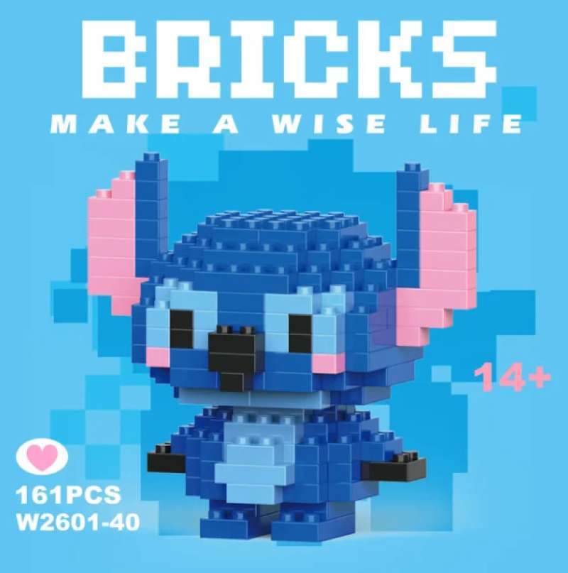 Promo Evry | Lego Bricks Character Mini Nano Blocks - Stich Biru Diskon ...