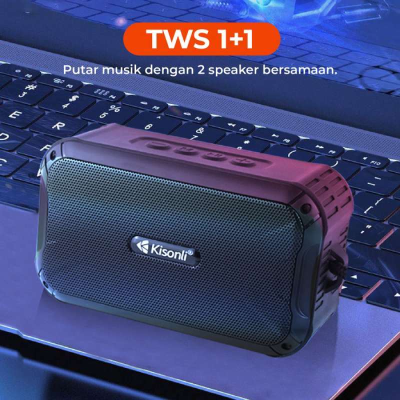 Promo Kisonli Speaker Bluetooth Portable T3 Tahan Air Multi Fungsi ...