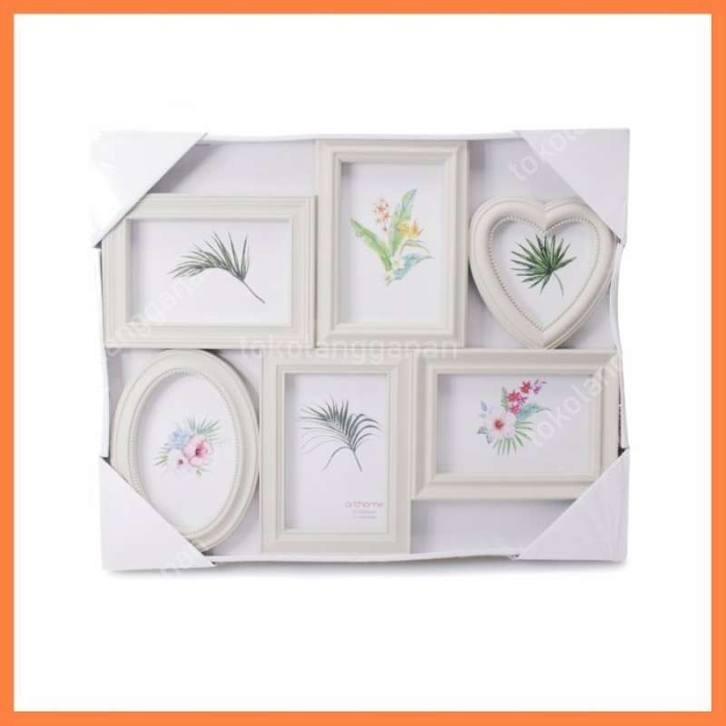 Promo Ori !! Arthome Bingkai Foto Kompilasi 6 Frame - Putih Diskon 23% ...