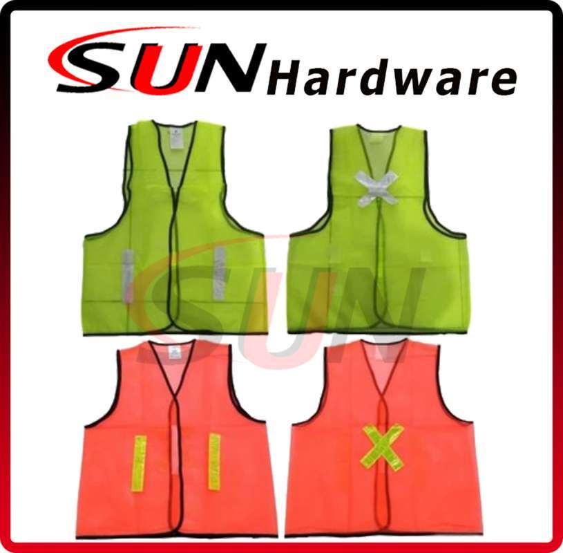 Jual Rompi Jaring Proyek Orange Hijau Jahitan Tebal Safety Vest
