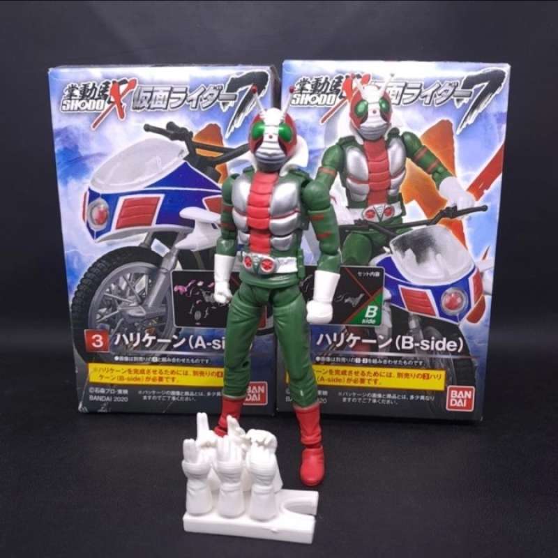 Promo Shodo X Kamen Rider Showa V3 Hurricane Bike Bandai - V3 New Misb ...