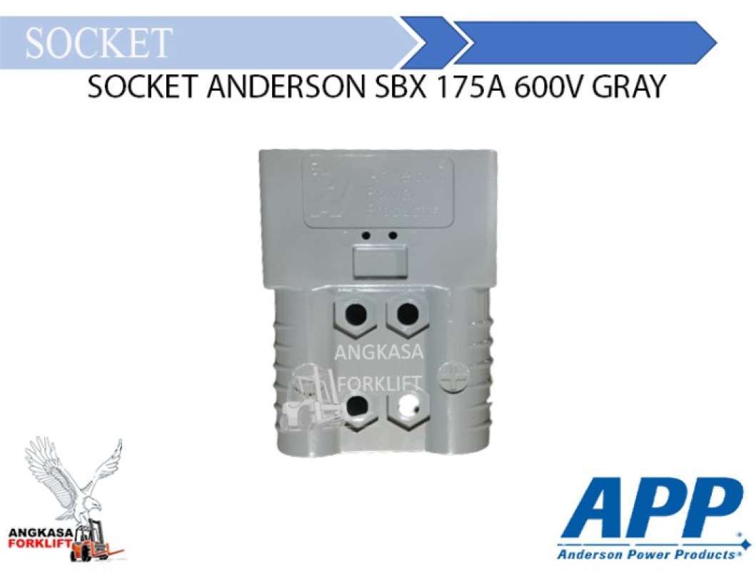 175A Anderson Battery Connector - 2-Pole Quick Disconnect Plug With Silver Plated Terminals