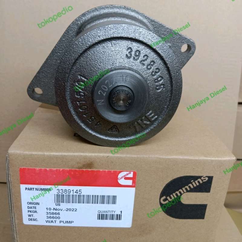 Promo Water Pump Komatsu Pc200-7 6d102 4bt 6bt Cummins 3389145 Oem ...