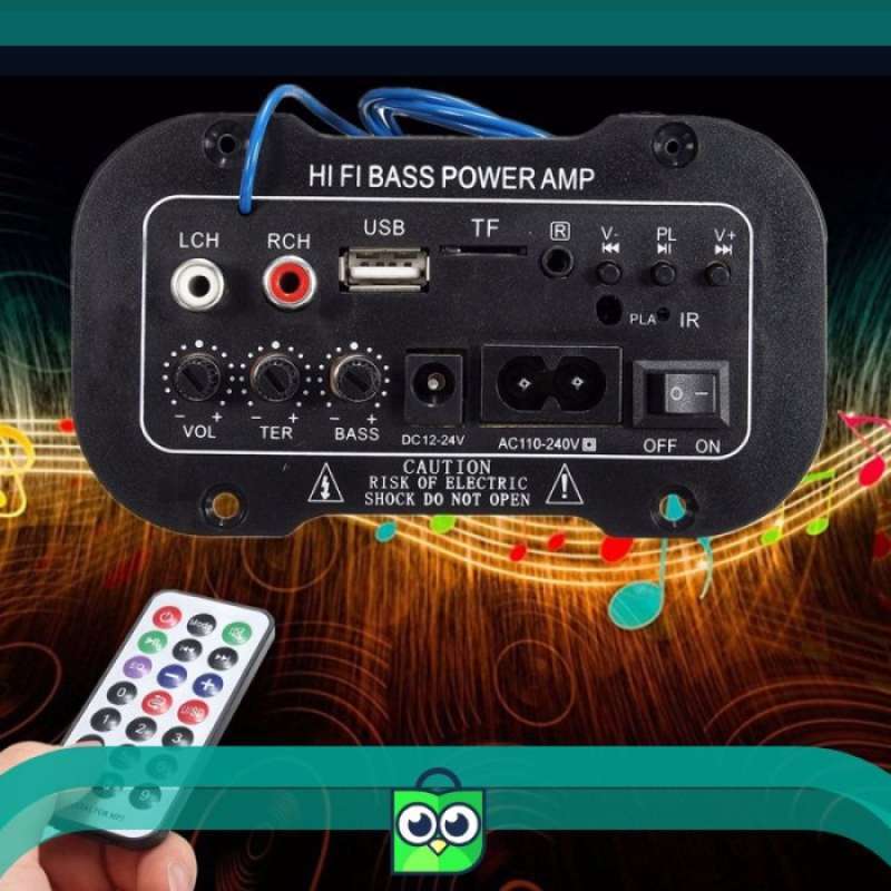 Promo Car Bluetooth Hifi Bass Power Amp Mini Amplifier Radio Remote